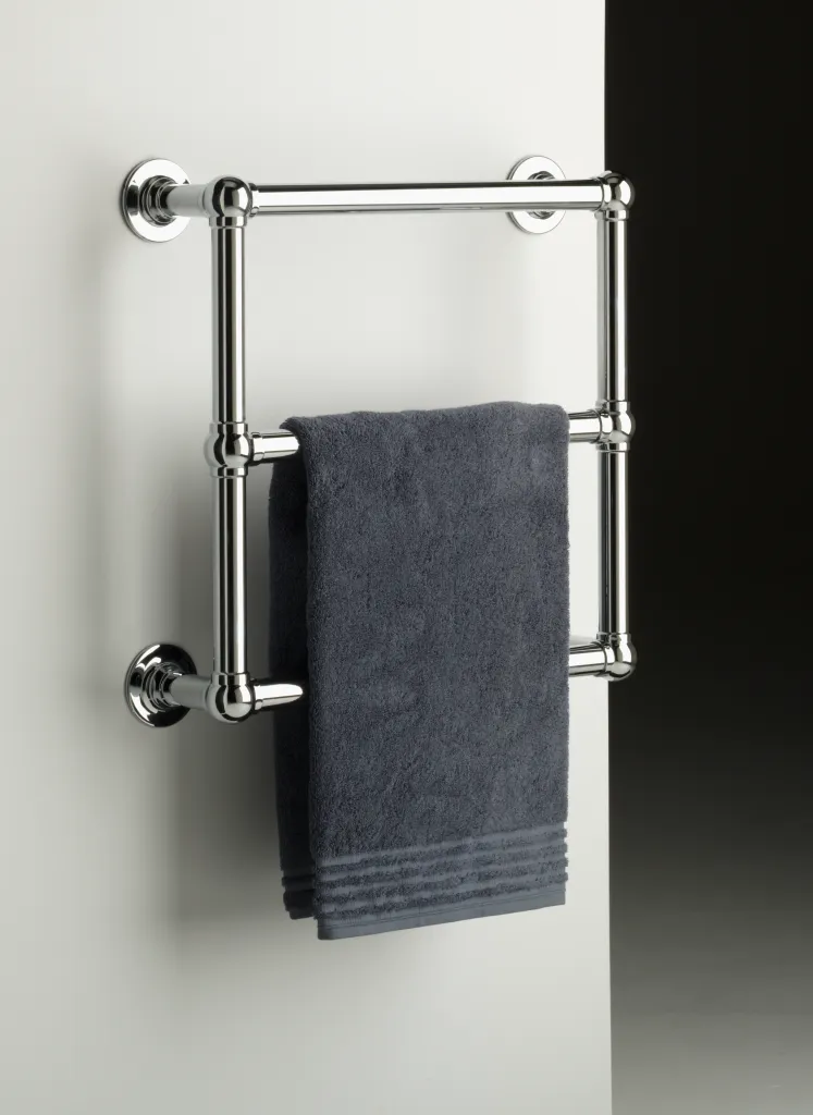 Sterlingham three rail Calssic Collection wall mount towel warmer in chrome